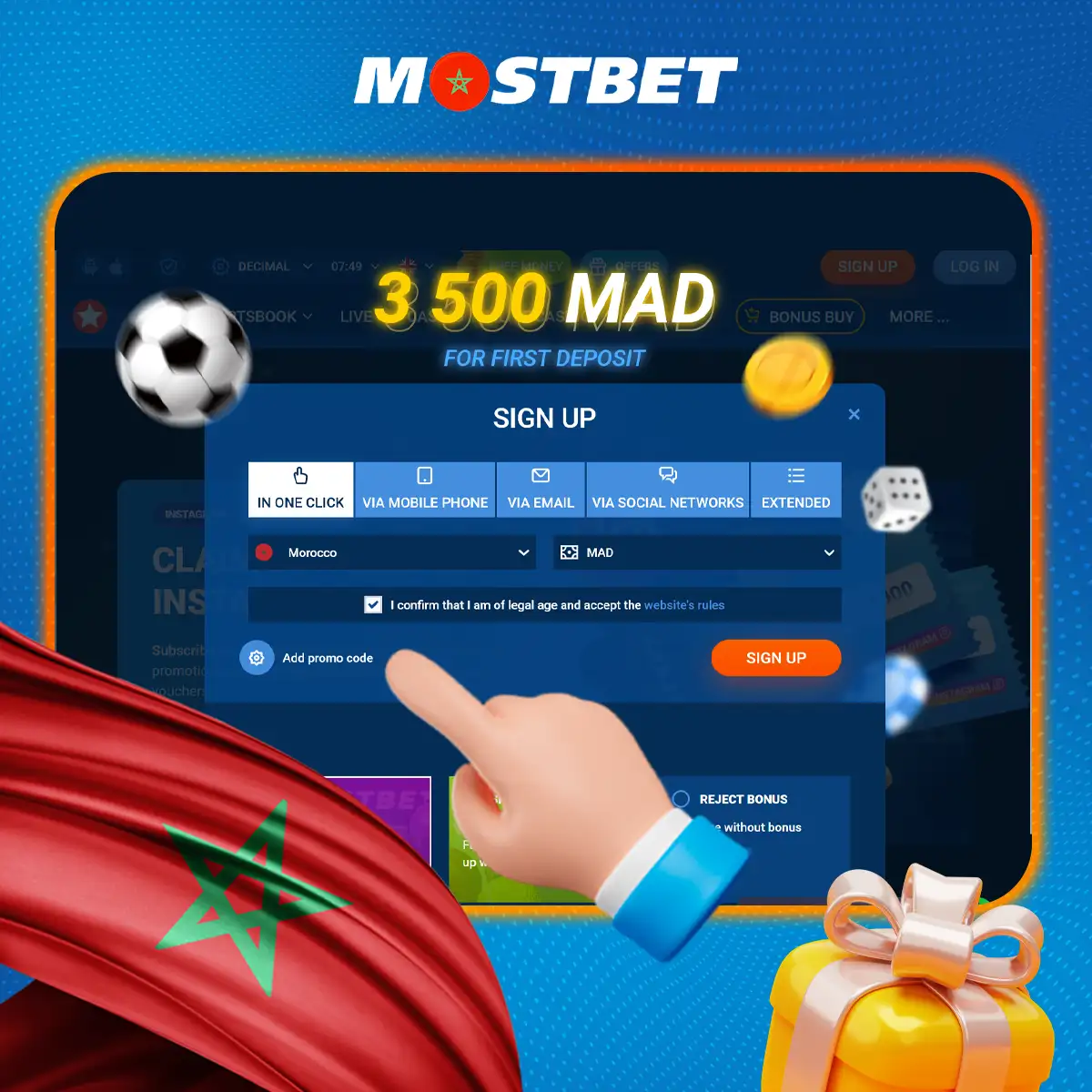 قم بتفعيل الرمز الترويجي Mostbet Morocco واستمتع بألعابك ورهاناتك