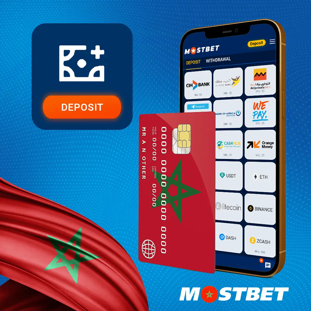 كيف أقوم بإيداع أول إيداع لي في Mostbet المغرب؟