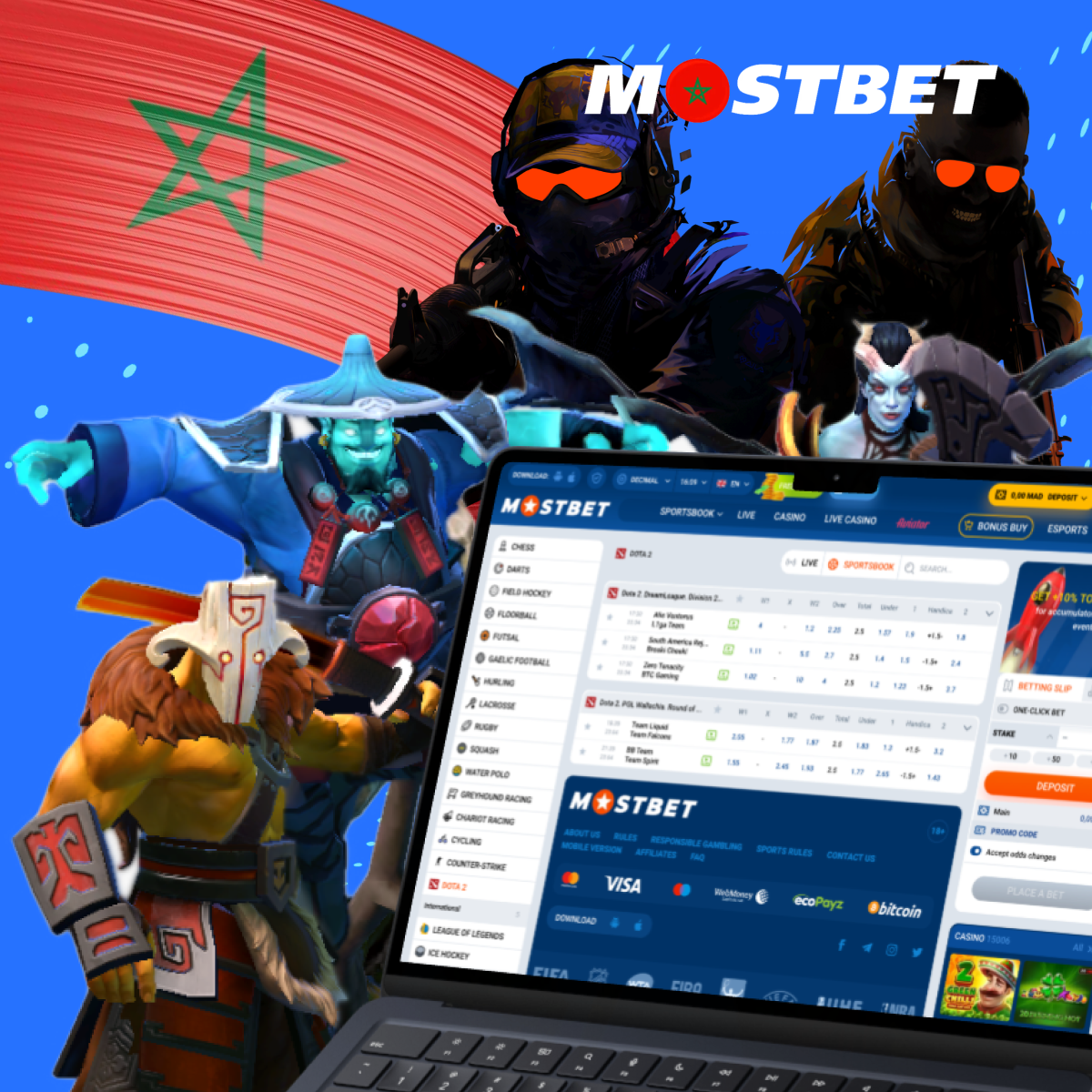 المراهنات عبر الإنترنت في Mostbet المغرب
